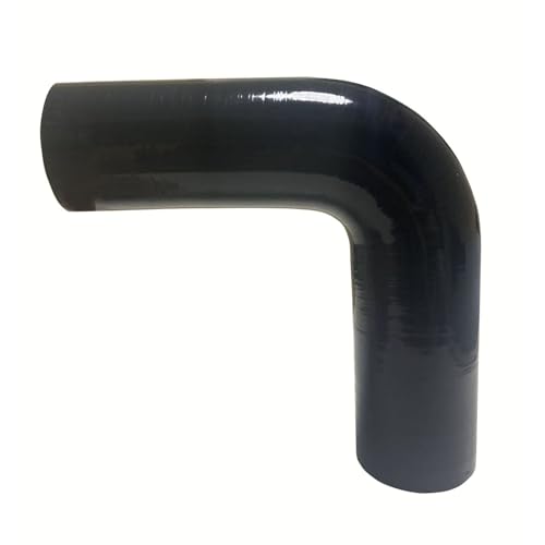ID 3.5" 90 Degree Silicone Hose Elbow Coupler 7" Leg Length Universal 4-Ply Reinforced Silicone Straight Turbo Pipe Elbow Intake Radiator Hose - size: ID 3.5"