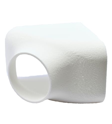 REEFSHAPE - Aquarium Corner Plug Underground Tunnel | Fish & Shrimp Hideout for Aquariums | Unique Underground Viewing Tunnel | Made in USA (Corner Plug, White)