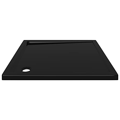 vidaXL Square ABS Shower Base Tray Home Indoor Bath Bathroom Hardware Fixture Part Plumbing Low Threshold Shower Tray Bath Pan Base Black - color: Black, size: 35.4" x 35.4"
