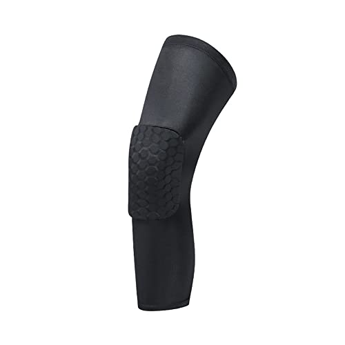 Breathable Basketball Shooting Sport Safety Kneepad Honeycomb Pad Bumper Brace Kneelet Protective Knee pads rodilleras - color: Black, size: Medium