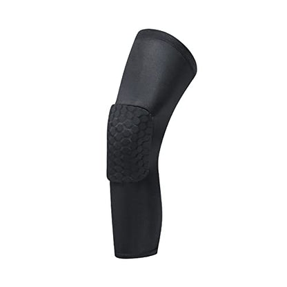 Breathable Basketball Shooting Sport Safety Kneepad Honeycomb Pad Bumper Brace Kneelet Protective Knee pads rodilleras - color: Black, size: Large