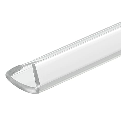 uxcell U Channel Edge Trim, 4.9ft Length Soft Rubber Guard Seal Strip Edge Protector Fit for 11-12mm Edge, (25/64" W x 5/8" H) Clear - size: 25/64"x 5/8"x 4.9ft