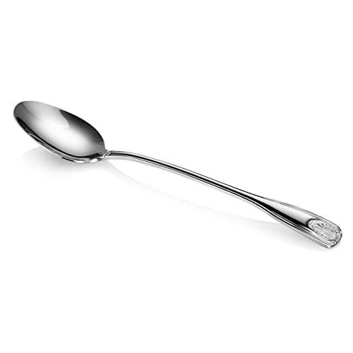 New Star Foodservice Shell Pattern 18/0 Stainless Steel Iced Teaspoon, 7.2-Inch, Set of 12, Commercial Grade - size: Iced Tea Spoon (7.2-Inch)