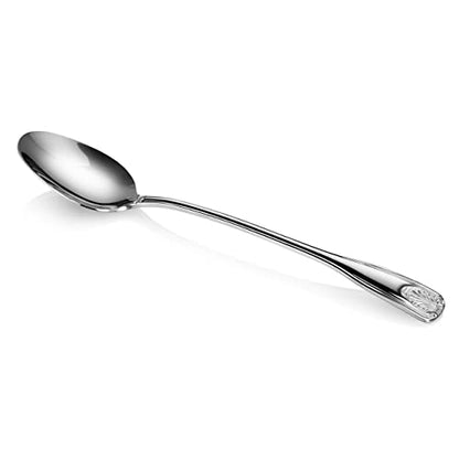 New Star Foodservice Shell Pattern 18/0 Stainless Steel Iced Teaspoon, 7.2-Inch, Set of 12, Commercial Grade - size: Iced Tea Spoon (7.2-Inch)