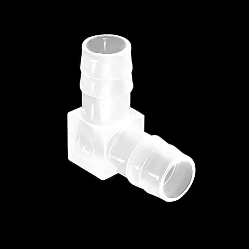 3/16" Hose Barb 90 Degree Elbow L Fitting, Equal Barbed Joint Splicer Mender Adapter Union Adapter for Boat Aquarium Fuel Gas Liquid Air (Pack of 5) - size: 3/16 Inch