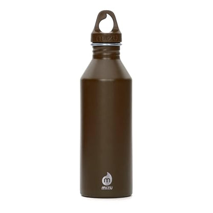 Mizu M8 25 oz Stainless Steel Water Bottle with Loop Cap (Espresso) - color: Espresso