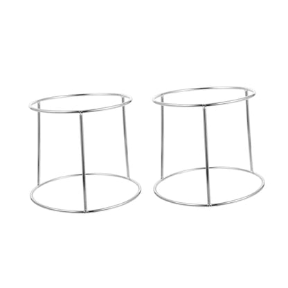 VALICLUD 2pcs Stainless Steel Seafood Display Rack Double Layer Grill Pan Stand for Restaurant Buffet Food Dish Holder for Sushi Oysters Shrimp Crab Presentation
