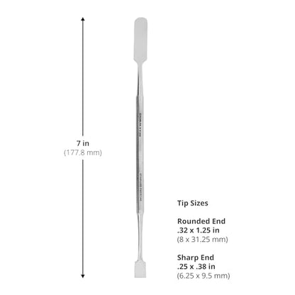 Excelta Double-Ended Spatula, Stainless Steel, Versatile Tool for Potting, Scraping, and Mixing Epoxy, 7 Inches, Intermediate