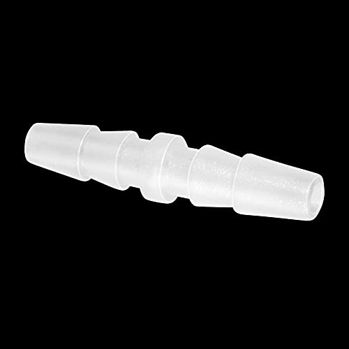 Feelers 1/4" x 1/4" Plastic Hose Barb Fitting 15 Pack, Equal Barbed Splicer Connector, Straight Union Adapter for Aquarium, Air Line, Fuel Line, Liquid Transfer