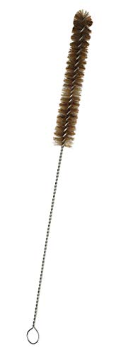 EISCO 12PK Bristle Cleaning Brushes with Fan-Shaped Ends, 9.25" - Twisted Stainless Steel Wire Handle - Ideal for 0.3" - 0.5" Tubes, Bottles, Cylinders, Flasks, Straws