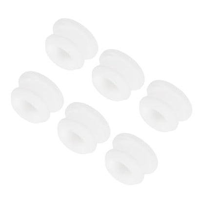 MECCANIXITY Silicone Snap in Locking Hole Plugs,Rubber Panel Seal Cover Flush Type Panel Round for Kitchen Rubber Bulkheads Waterproof Sealing Plugs 19mm/0.7 Inch Diameter White,Pack of 6