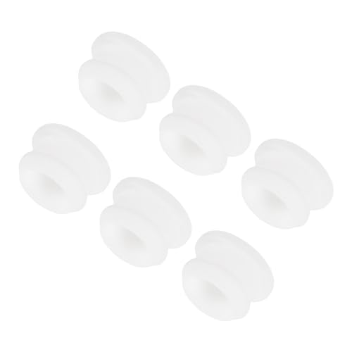 MECCANIXITY Silicone Snap in Locking Hole Plugs,Rubber Panel Seal Cover Flush Type Panel Round for Kitchen Rubber Bulkheads Waterproof Sealing Plugs 19mm/0.7 Inch Diameter White,Pack of 6