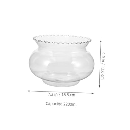 DECHOUS Round Aquarium Versatile Fish Bowl for Betta Fish Turtles for Home Decor Hydroponic Display Compact Desktop Centerpiece Easy Maintenance