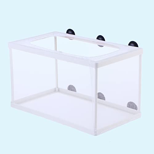 Fish Box- Aquarium Hatchery Net, Fish Breeding Box with Suction Cup for Aquarium Fish Tank (Size L)