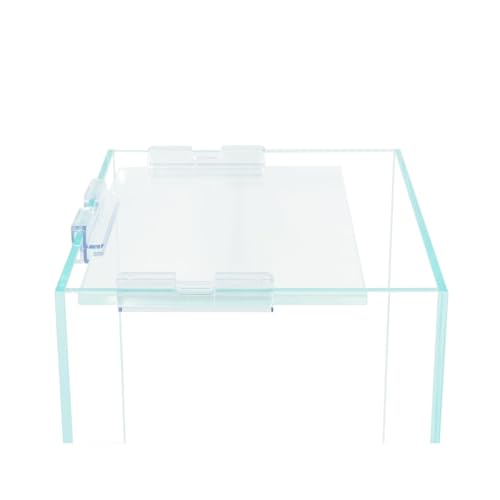 Cube Rimless Frameless Extra Clear All Glass Aquarium, Low Iron Glass Tank, 5mm Glass, White Leveling Mat Included, w/Lids Options - size: 2 GAL 7.8x7.8x7.8 in