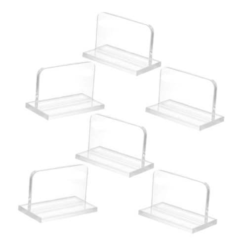 Cabilock 6Pcs Acrylic Fish Tank Lid Handle Self Adhesive Grip for Aquariums and Transparent Fish Tank Cover Parts Easy Installation and Stable Grip for All Tank Types