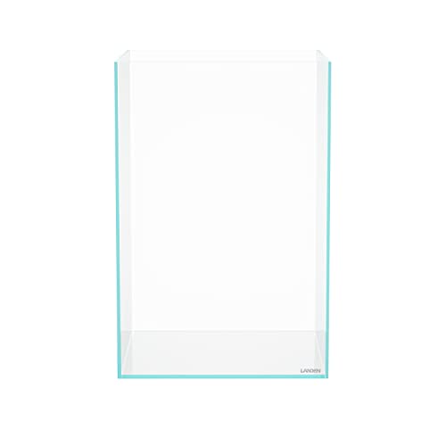 Tall Tank, Rimless Low Iron Tank 10GAL 11.8" L × 11.8" W × 17.7" H (30X30X45) cm Small Aquascape Fish Tank, Vertical Aquascape Tank, Black Leveling Mat Included