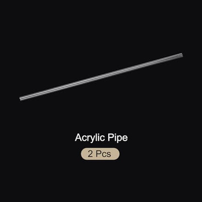 20" Clear Plastic Rigid Pipe 10mm x 12mm(3/8" x 1/2") Acrylic Tube Round Polycarbonate Tubing, [for Plumbing, Hydraulics, Aquarium, DIY] - 2Pcs - size: 3/8" x 1/2"