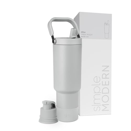 Simple Modern Tumbler with Handle, Water Jug | 40oz | Gray - color: -Ice Gray, size: 40 Ounces