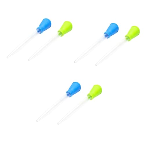NOLITOY 3sets Manual Aquarium Waste Fish Tank Dripper 4-Grade Scale Aquarium Pipette for Fish Tank Cleaning 2pcs*3 Random Color