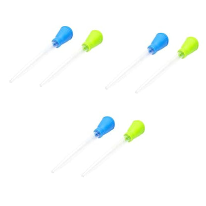 NOLITOY 3sets Manual Aquarium Waste Fish Tank Dripper 4-Grade Scale Aquarium Pipette for Fish Tank Cleaning 2pcs*3 Random Color
