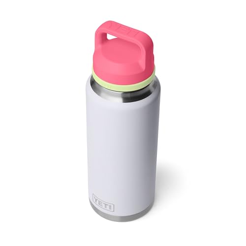 YETI Rambler 36 oz Bottle, Vacuum Insulated, Leakproof, Stainless Steel with Chug Cap - color: Mist/Pink/Grasshopper