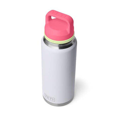 YETI Rambler 36 oz Bottle, Vacuum Insulated, Leakproof, Stainless Steel with Chug Cap - color: Mist/Pink/Grasshopper