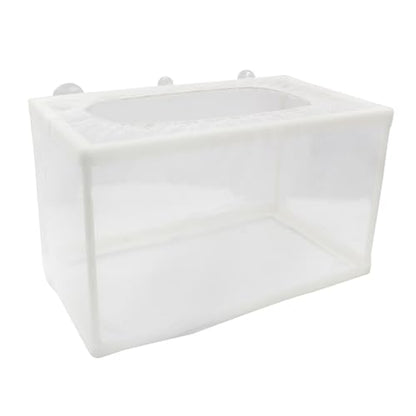 Hordion 2 Pack Mesh Aquarium Breeder Box, Fish Tank Breeder Net Fry Hatchery Incubator Mesh with Suction Cups for Newborn Small Fish, Large Size