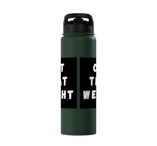 Cut That Weight Combat Sports Tournament Motivation Stainless Steel Insulated Water Bottle - color: Dark Green