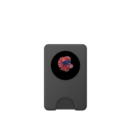 Colorful Betta Fish Portrait Vibrant Aquarium Art PopSockets PopWallet for MagSafe - style: Magnetic PopWallet