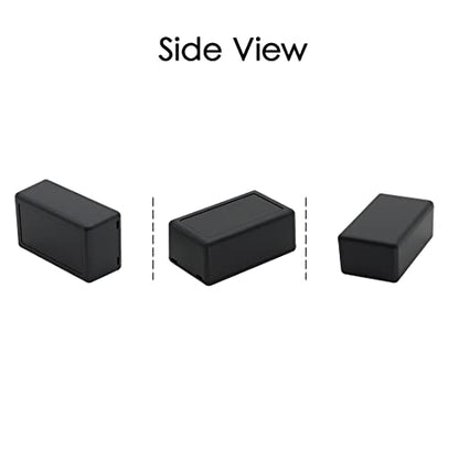 Project Box 10 Pieces ABS Plastic Electrical Project Case Small Junction Box for Electronics Black 2.4 x 1.4 x 1 inch (61 x 36 x 25 mm) - size: 2.40" x 1.42" x 1.0"(10pc)