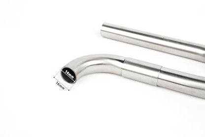 304 Stainless Steel Lily Pipes with Clamps for Rimless Glass Aquarium, Inflow and Outflow Set (Pipe Diameter 16mm) - size: ID/OD=14/16mm