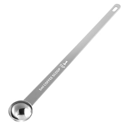 1PCS 1 Teaspoon Coffee Scoop, 9" Long Handle Measuring Spoon, 1tsp (5 ml) Stainless Steel Scooper