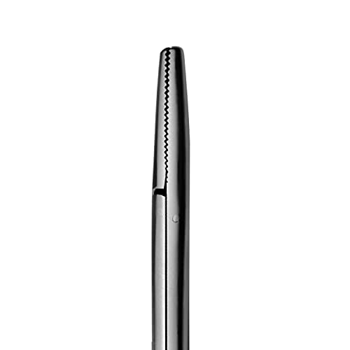 Precise ENT Procedures with Alligator Ear Forceps - Curved Jaw Design, Non-Slip Grip Handle, Fine-Tip, Reusable and Easy to Clean - 12 Inches