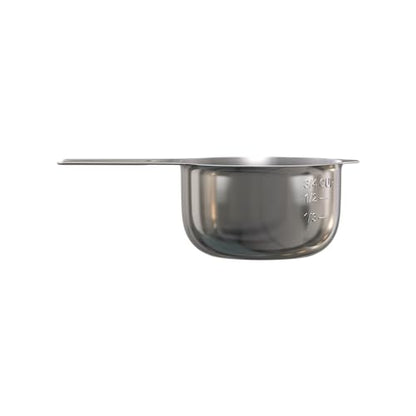 Color Up ¾ Cup Measuring Cup (180 ml) – Premium Chrome Stainless Steel, Accurate for Wet & Dry Ingredients, Embossed Markings, Easy-Pour Spouts, Dishwasher-Safe, Kitchen Essential - size: 3/4 Cup (180 ml) Chrome
