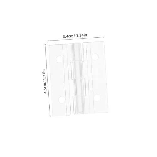 GLEAVI 2sets Folding Acrylic Hinges for Jewelry Boxes and Crafts Design Easy Installation Suitable for Furniture and Aquarium Covers