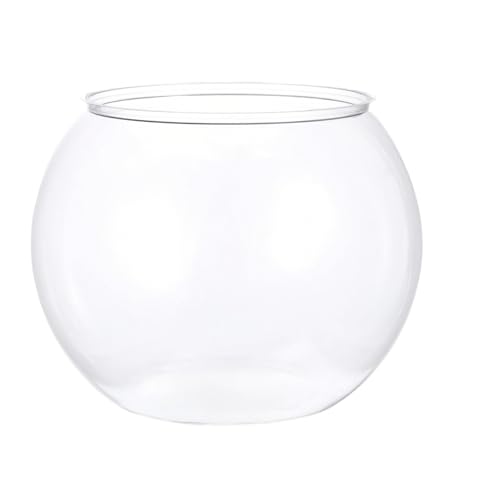 Clear Glass Fish Bowl - Shatter Resistant Aquarium Container, Decorative Water Vessel, Sturdy Elegant Design, Easy Cleaning Setup, Table Centerpiece Accessory, Indoor Party Display, Home Event Decor - color: small