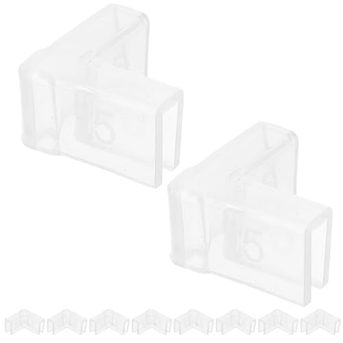 Generic 10pcs Silicone Aquarium Corner Guards 90-Degree L-Shaped Edge Protectors 5mm Thickness Safety Multifunctional Fish Tank Bumpers for Home and Protection