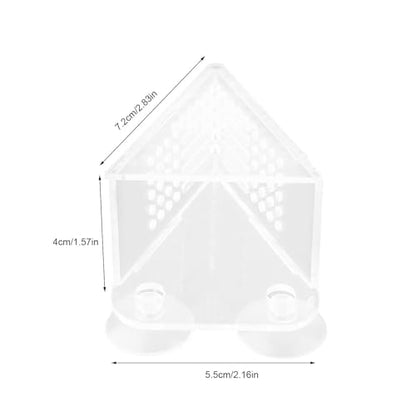 Pssopp Aquarium Cone Red Feeder, V Shape Shrimp Feeder Acrylic Fish Feeding Cup with Suction Cups and Tweezer for Aquarium Use