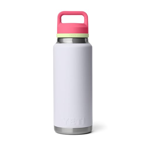 YETI Rambler 36 oz Bottle, Vacuum Insulated, Leakproof, Stainless Steel with Chug Cap - color: Mist/Pink/Grasshopper
