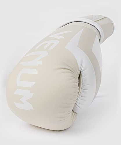 Venum Elite Boxing Gloves - color: White/Ivory, size: 12-Ounce
