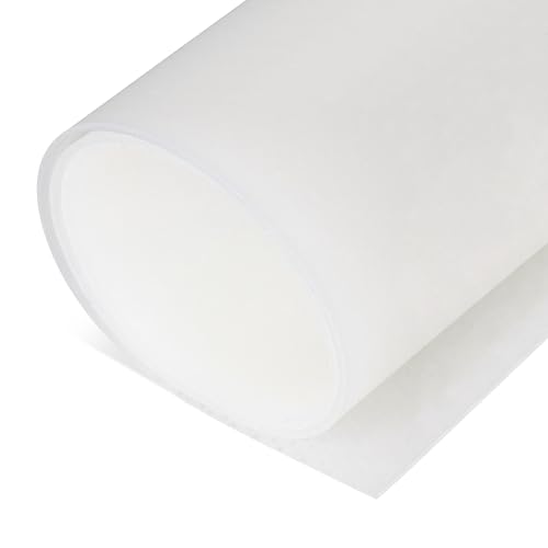 Exactly Rubber - Translucent Silicone Sheet, 50A Durometer Rubber Sheet, Semi Clear Silicone, Resistant -80 to 450°F, Food-Grade Silicone Placemat, 450% Elongation, Made in The USA, 1/32 x 9” x 12” - size: 1/32 x 9 x 12
