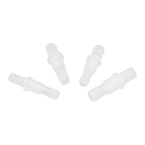 1/8” Thru-Bulk Bulkhead Plastic Hose Barb Fittings Union Adapter Fittings for Aquarium Fuel Gas Liquid Air with Metal washers (Pack of 3)