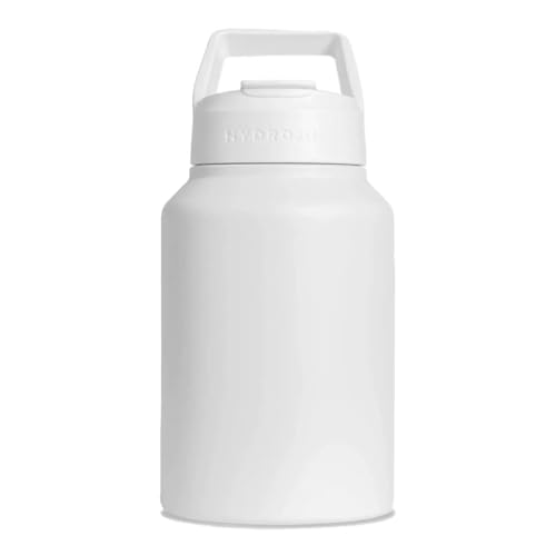HydroJug Sport Jug 64oz Insulated Half Gallon Water Bottle, White - color: White