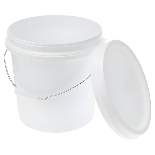 2 Gallon White Bucket & Lid - All Purpose Pail with Lids - Food Grade - Made in USA - BPA Free Plastic (3 Pack) - size: 3pk - 2 Gal. w/Lids