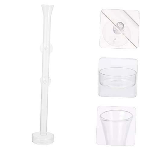 Kisangel 1set Glass Shrimp Feeder Dish Aquarium Container for Fish and Shrimp Easy to Clean Leak Design for Aquariums
