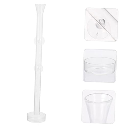Kisangel 1set Glass Shrimp Feeder Dish Aquarium Container for Fish and Shrimp Easy to Clean Leak Design for Aquariums