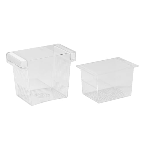 Fish Hatching Container - Floating Fish Breeder Box for Aquarium, Isolation & Hatchery Tank | Fish Nursery Box, Divider Incubator Container for Betta Fry Guppy Angelfish Acclimation & Feeding - color: Square
