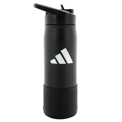 adidas Straw Lid Metal Water Bottle 600 mL - color: Black/White/Black/M/2