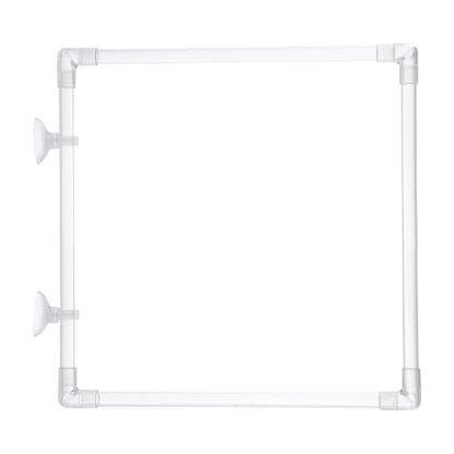 Clear Acrylic Aquariums Fish Feeding Rings with Easy Installation Suction Cup Prevents Food Drift and Waste 23x23CM